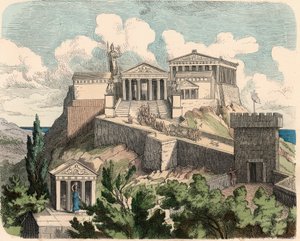 Antica Grecia: Atene, Acropoli - Partenone da Heinrich Leutemann