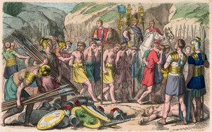 Antica Roma: I nemici catturati sono imbrigliati