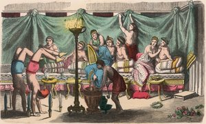 Grecia al tempo delle Repubbliche: Banchetto e ginnastica da Heinrich Leutemann