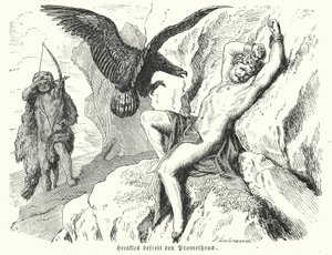 Eracle che libera Prometeo da Heinrich Leutemann