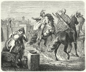 Giugurta di Numidia lascia la corrotta città di Roma da Heinrich Leutemann