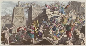 Soldati romani che assaltano una città