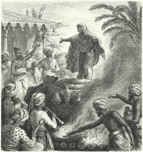 Suttee, usanza funebre indù da Heinrich Leutemann