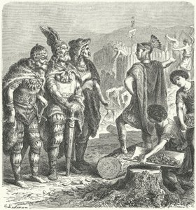 Il generale romano Stilicone che negozia con i Goti, c400 da Heinrich Leutemann