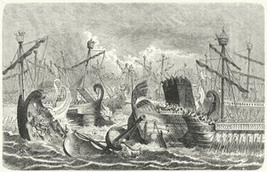 Vittoria della flotta romana sui cartaginesi nella battaglia delle Egadi, 241 a.C.
