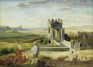 Paesaggio della Campagna vicino al Ponte Nomentano da Heinrich Maria von Hess