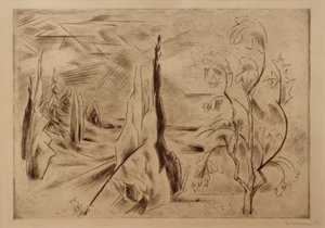 Grande paesaggio del parco da Heinrich Nauen