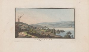 Veduta di Lüscherz sul lago di Bienne