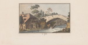 Casa accanto a un ponte su un fiume a Orbe
