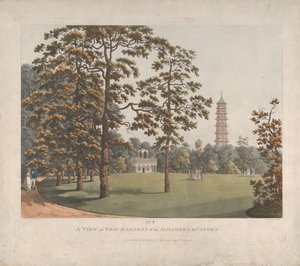 Veduta nei giardini di Kew dell