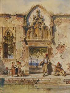 Scena di genere a Venezia da Heinrich Stohl