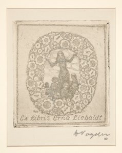 Ex Libris Erna Liebaldt da Heinrich Vogeler
