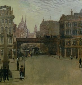 Ludgate Hill, 1884 da Heinrich Wilhelm Truebner
