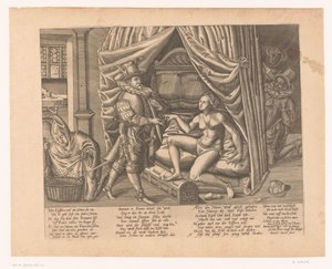 Allegoria di un uomo che chiude una donna in una cintura di castità da Heinrich Wirich