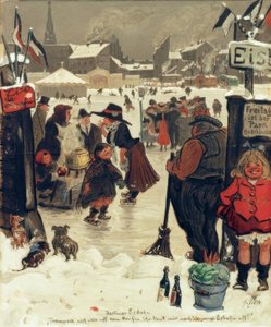 Pista di pattinaggio di Berlino da Heinrich Zille