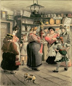 Donne nella taverna da Heinrich Zille