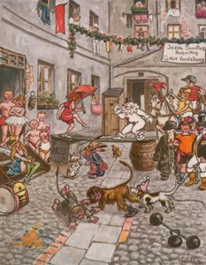 Gioco del circo nel cortile