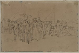 Passeggeri per il Battello del Reno (recto) da Heinrich von Mayr