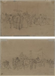 Passeggeri per il Battello del Reno (recto) Passeggeri per il Battello del Reno (verso) da Heinrich von Mayr