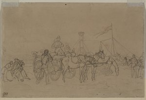 Passeggeri per il battello del Reno da Heinrich von Mayr