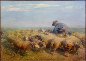 Il gregge di pecore da Heinrich von Zügel