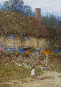 Cottage vicino a Godalming, Surrey da Helen Allingham