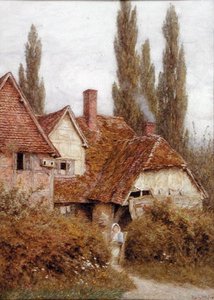 Una vecchia fattoria a Didcot, c.1918 da Helen Allingham