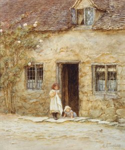 Alla porta del cottage da Helen Allingham