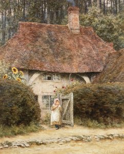 Al cancello del cottage da Helen Allingham