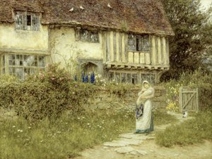 Accanto al vecchio cancello della chiesa, Smarden, Kent da Helen Allingham