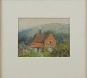 Cottage di mattoni da Helen Allingham