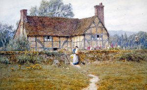Vecchio Cottage ad Alfriston da Helen Allingham