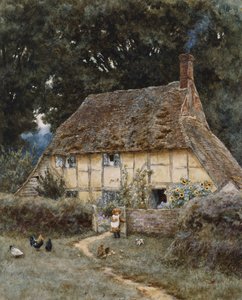 Sulla strada del ruscello, vicino a Witley da Helen Allingham