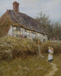 La casa del prete, West Hoathly da Helen Allingham