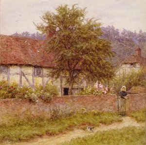 Il gattino randagio, c.1891 da Helen Allingham