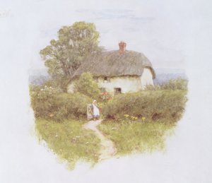 Giovane Ragazza al Cancello del Cottage da Helen Allingham
