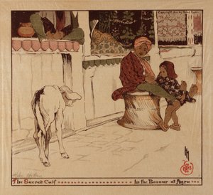 Il vitello sacro nel bazar di Agra da Helen Hyde