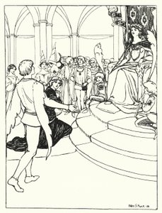 Il Giovane alla Corte della Regina delle Fate (incisione) da Helen S. Kuck