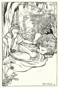 Una e il Leone (incisione) da Helen S. Kuck