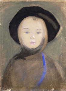 Ragazza con nastro blu da Helene Schjerfbeck