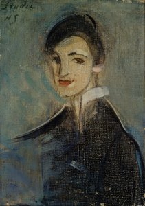 Cantante in nero, 1916-1917 da Helene Schjerfbeck