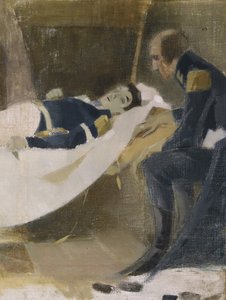 La morte di Wilhelm von Schwerin, 1927 da Helene Schjerfbeck