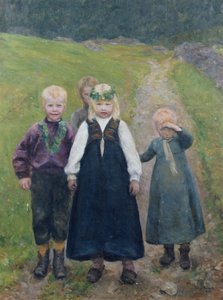 Processione nuziale di bambini piccoli