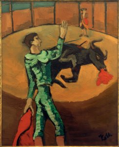Arena con torero e toro morente (Tauromachia III)