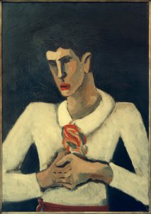 Giovane uomo con fazzoletto colorato