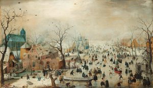 Tedesco: Paesaggio invernale con pattinatori Paesaggio invernale con pattinatori