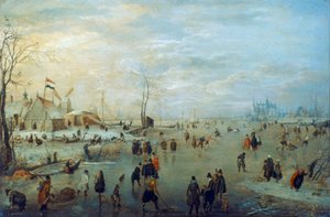 Paesaggio invernale, 1630-1634 da Hendrick Avercamp