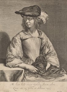 Ragazza con cappello piumato