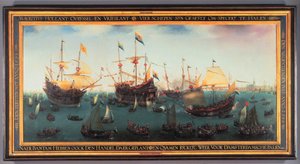 Il ritorno ad Amsterdam della seconda spedizione nelle Indie Orientali, 19 luglio 1599, 1599 da Hendrick Cornelisz. Vroom