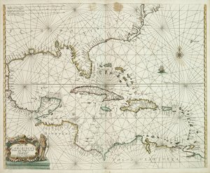 Pascaerte vande Caribische eylanden, vande Barbados tot aende Bocht van Mexico da Hendrick Doncker